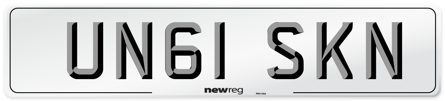 UN61 SKN Number Plate from New Reg